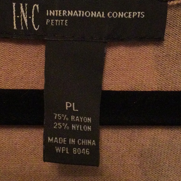 Tan and black tunic sweater, petite large with sequins - Picture 3 of 3